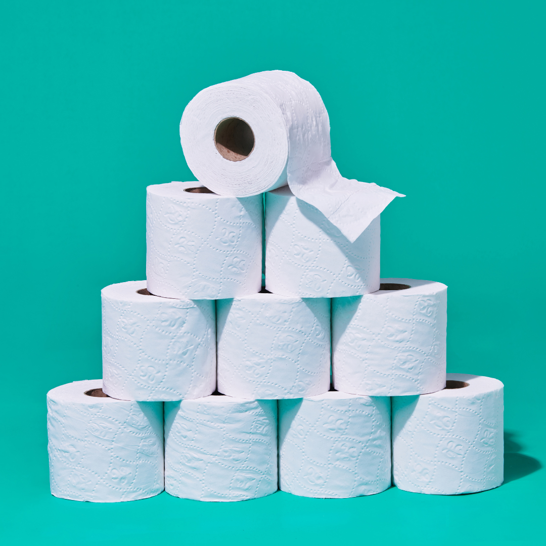 100% Recycled Toilet Paper - 48 double length naked rolls