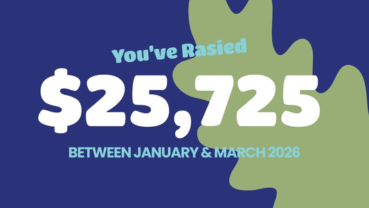 You helped to raise $25,725 between January and March