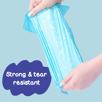 Dog Poo Bags - Easy-Tie Handles 100% Compostable