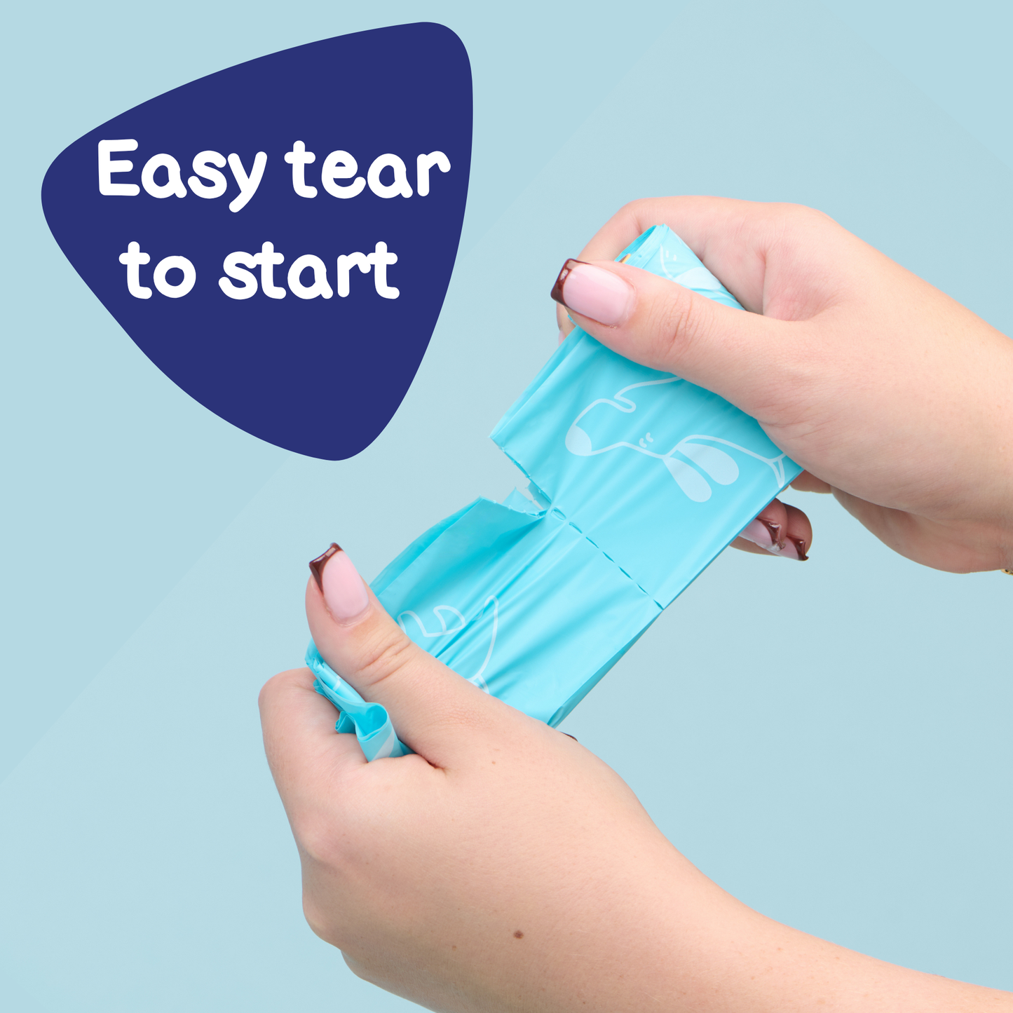 Dog Poo Bags - Easy-Tie Handles 100% Compostable