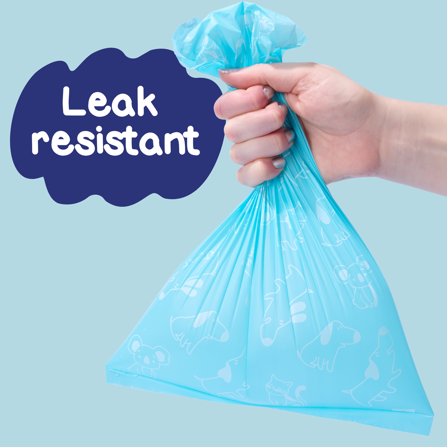 Dog Poo Bags - Easy-Tie Handles 100% Compostable