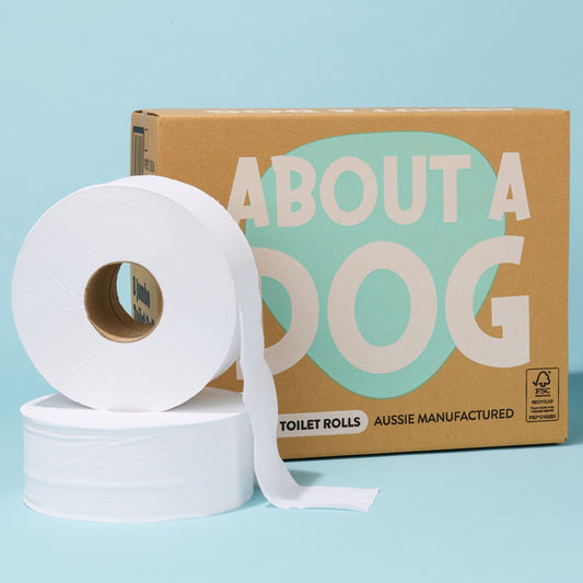 Jumbo Toilet Rolls - 8 Rolls Per Carton - Unwrapped - 100% Recycled
