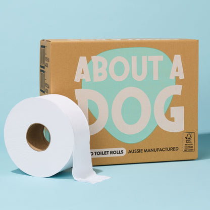 Jumbo Toilet Rolls - 8 Rolls Per Carton - Unwrapped - 100% Recycled