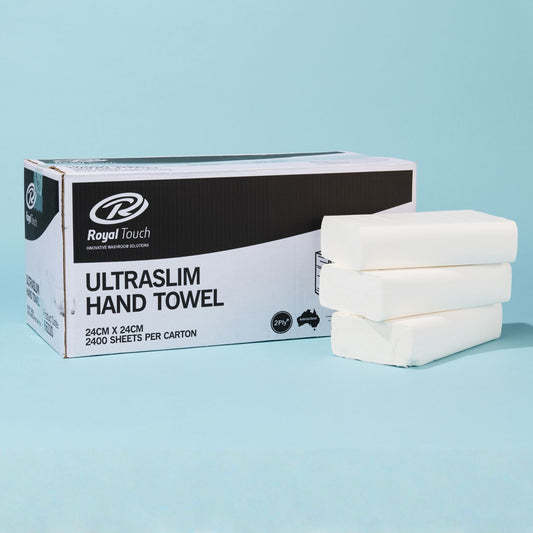 Ultraslim Folded Hand Towel Box - 24cm x 24cm - 2400 Sheets Per Ctn