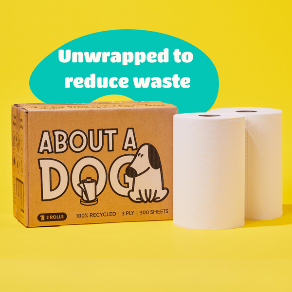 100% Recycled Paper Towel - 2 Aussie Made Double Length Paper Towel Rolls