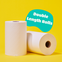 100% Recycled Paper Towel - 2 Aussie Made Double Length Paper Towel Rolls