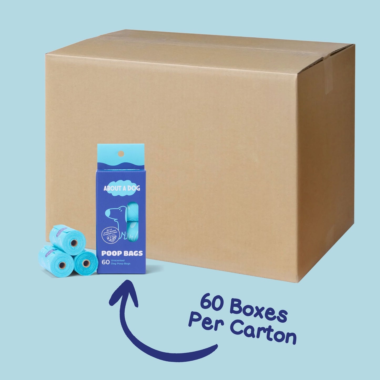 Retail Dog Poo Bags - 60 Bag Boxes - 100% Compostable Bags - Plastic Free