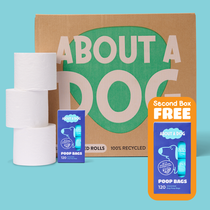 Yours and Theirs Bundle - 48 Toilet Rolls + 2 Boxes Dog Poo Bags