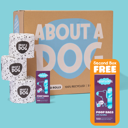 Yours and Theirs Bundle - 48 Toilet Rolls + 2 Boxes Dog Poo Bags