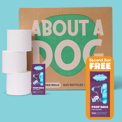 Yours and Theirs Bundle - 48 Toilet Rolls + 2 Boxes Dog Poo Bags