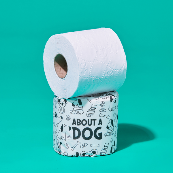 100% Recycled Toilet Paper 48 double length Aussie made rolls – About A Dog  Australia
