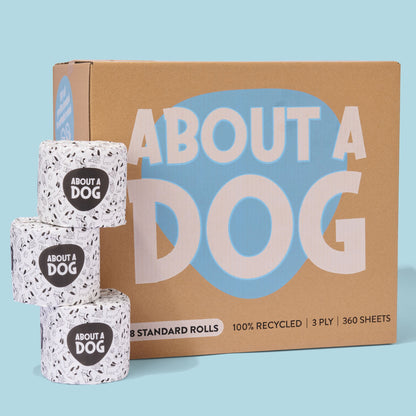 100% Recycled Toilet Paper - Double Length Rolls