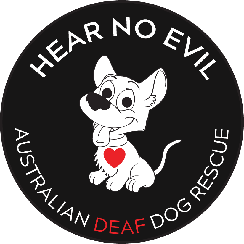 Hear No Evil Australian Deaf Dog Rescue Logo