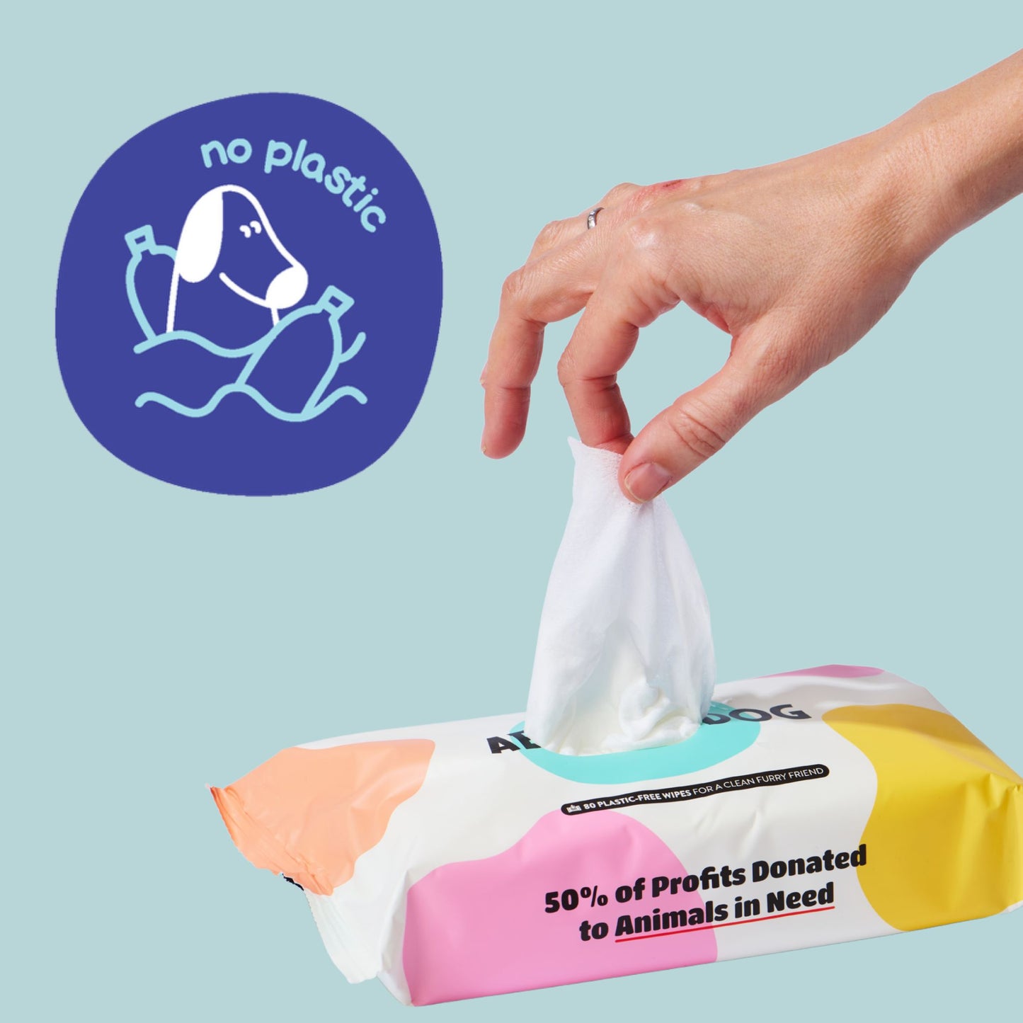 Plastic Free Dog Grooming Wipes