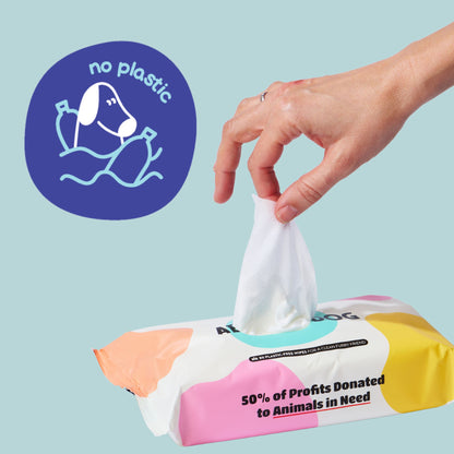 Plastic Free Dog Grooming Wipes