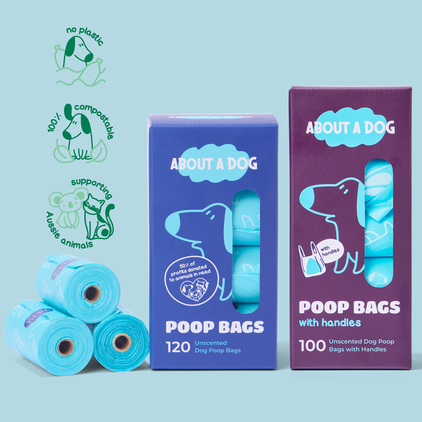 Dog Poo Bags + Pet Wipes Bundle - 100% Plastic Free